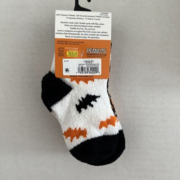 Peanuts Snoopy Character Toddlers‎ 3- Pack Cozy Crews Quarter Socks, Size 2T-3T - Picture 2 of 2